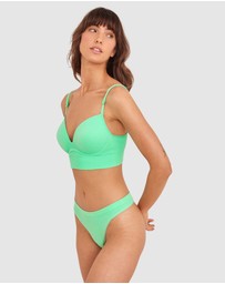 Bras N Things - Rib Basics Push Up Wirefree - Mint Green
