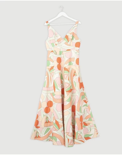 Revibe - Repaired BY JOHNNY. Bloomtide A-Line Maxi Dress - AU 14