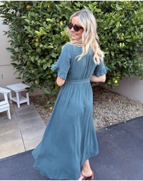Esther & Co - Korbela Dress - Deep Green