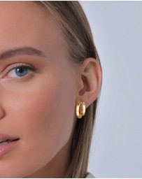 Elli Jewelry - Earrings Earrings Stud Crossover Spiral 925 Sterling Silver Gold Plated