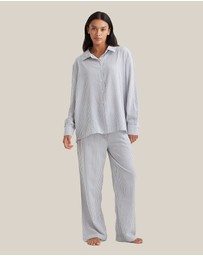 Papinelle - Sabine Seersucker Stripe Boyfriend Shirt