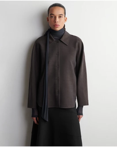 COS - Rounded Wool-Blend Shirt
