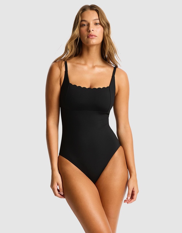 Sea Level Australia - Scalloped Square Neck One Piece Bralette