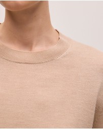 Trenery - Merino Classic Crew in Camel