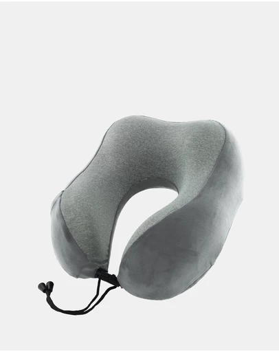 Milleni - Milleni Travel Memory Foam Neck Pillow in Grey