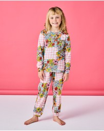 Kip&Co - Garden Wonders Organic Cotton LS Top Pants Pyjama Set - Kids-Teens