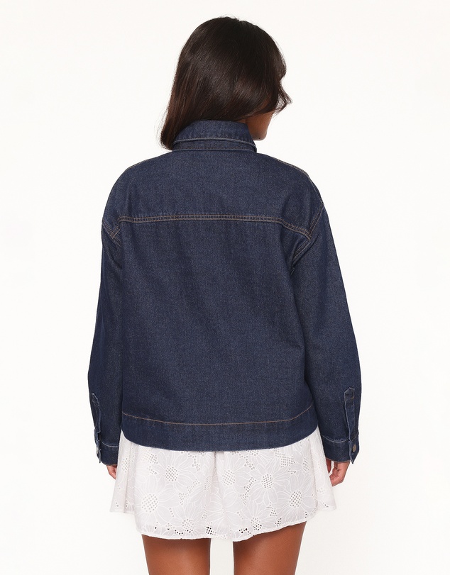 Petal & Pup - Cleo Denim Bow Jacket - Indigo