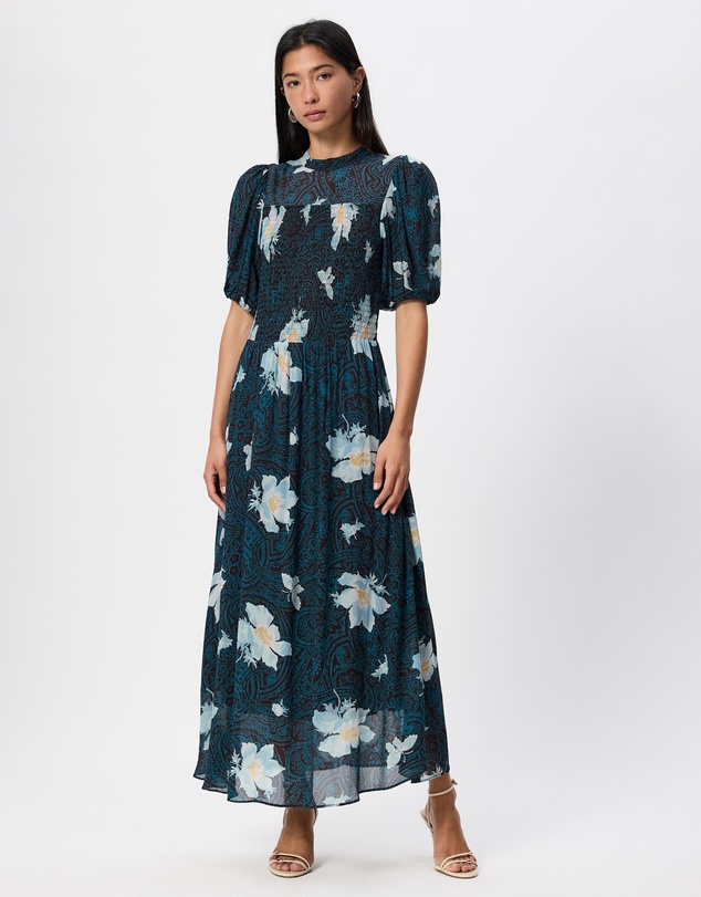 & Other Stories - Smocked Puff-Sleeve Midi Dress