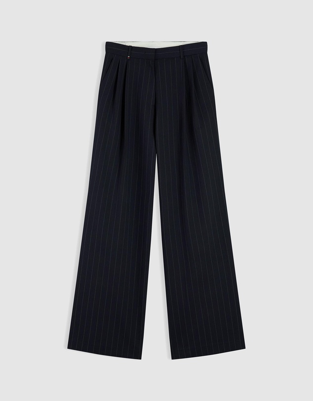 Tommy Hilfiger - Pleated Twill Wide Leg Trousers
