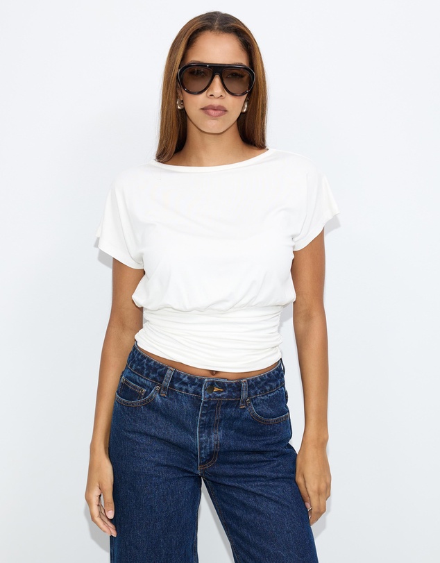Dazie - Doll Ruched Waist Top