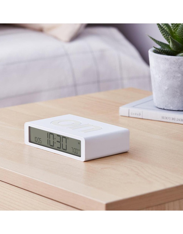 Lexon - Lexon Flip Classic Reversible Alarm Clock - White