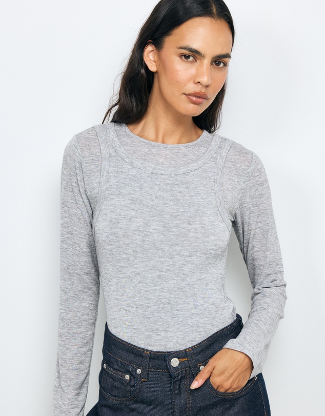 AERE - Tara Layered Jersey Top