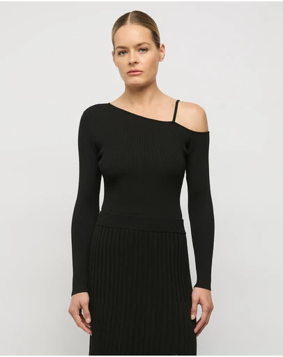 FRIEND of AUDREY - Vlada Asymmetric Knit Top