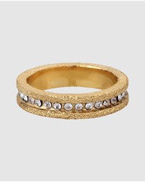 Elli Jewelry - Ring Crystal Everyday 925 Sterling Silver Gold-Plated