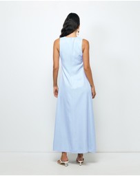 AERE - Soma U-Neckline Midi Dress