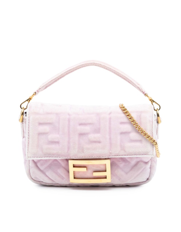 Pre-Loved by Azura Reborn - Pre-Loved Mini Zucca Embossed Velvet Baguette Satchel