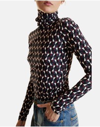 Cynthia Rowley - Turtle Neck Lycra Top