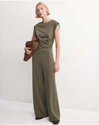 M.N.G - Straight-Fit Trousers With Elastic Waist