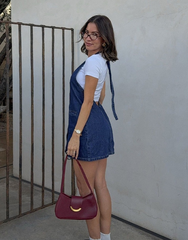 Beginning Boutique - Corbin Denim Halter Neck Mini Dress