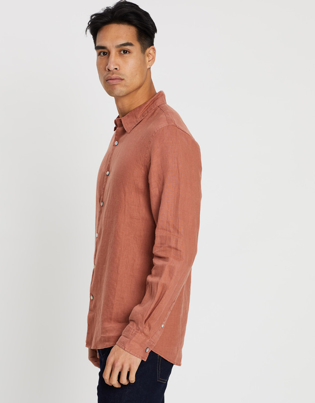 Assembly Label - Casual Long Sleeve Linen Shirt