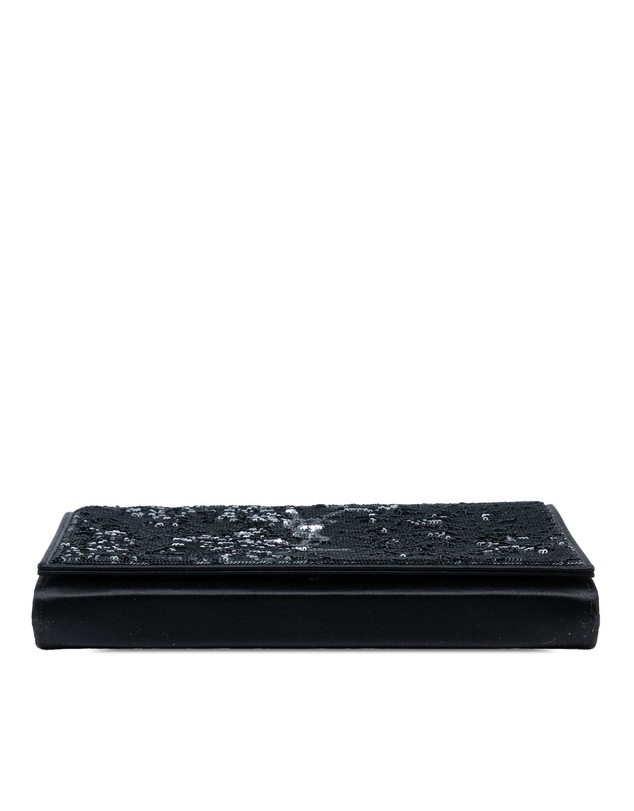 Pre-Loved by Azura Reborn - Pre-Loved Sequin Monogram Kate Wallet on Chain