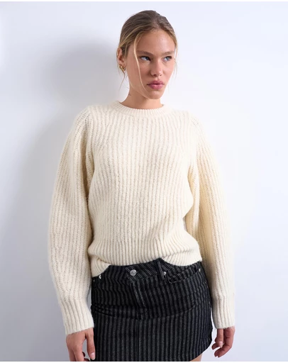 TOPSHOP - Knitted Rounded Sleeve Jumper