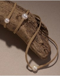 Najo - Coco Lagoon 10mm Pearl Bracelet - Camel