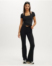 Cotton On Body Active - Ultra Soft Square Neck Fitted T-Shirt