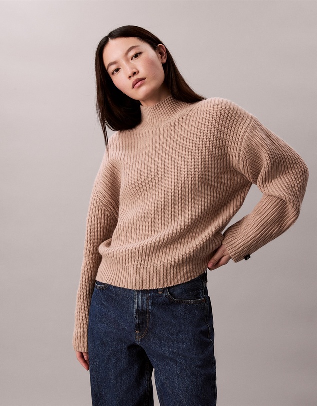 Calvin Klein - Ribbed Chunky Relaxed Turtleneck Jumper