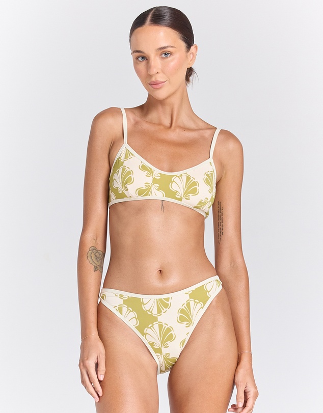 Poolside Paradiso - Shelborne Sunset Bikini Bottom -Palm