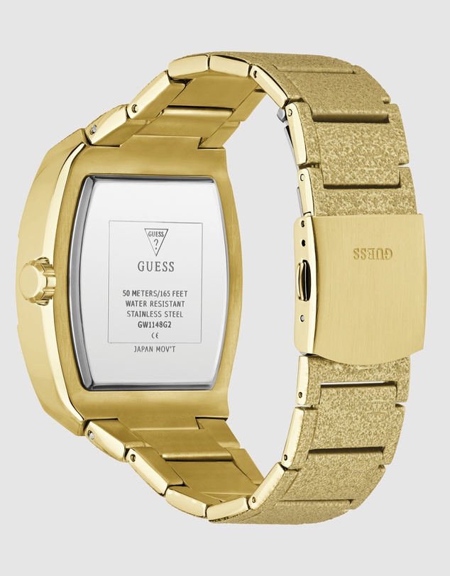 GUESS - GUESS Mens Gold-Tone Multifunction Watch