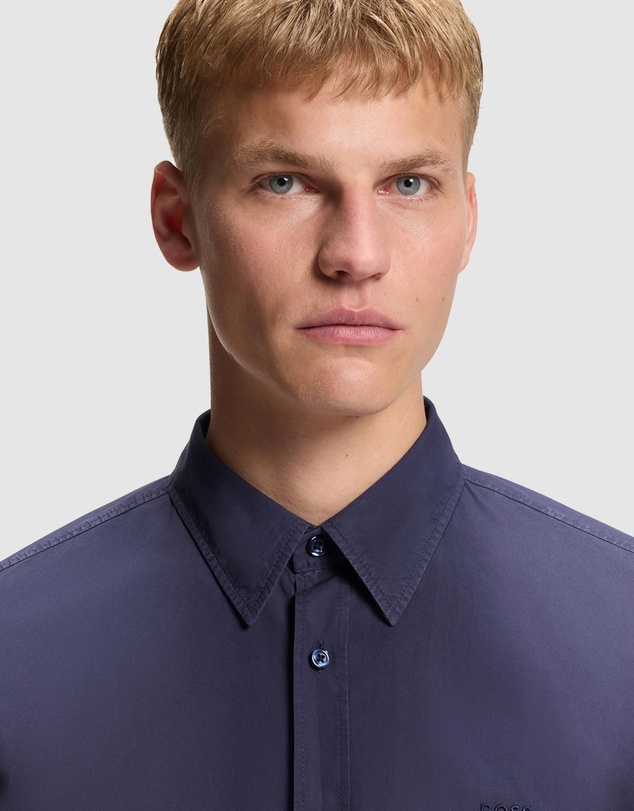 BOSS - Regular-Fit Shirt in Cotton Poplin With Embroidered Logo