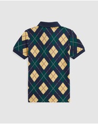 Polo Ralph Lauren - Argyle-Print Cotton Mesh Polo Shirt - ICONIC EXCLUSIVE - Babies-Kids