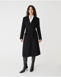 Forcast - Orla Wool Blend Tie Waist Coat