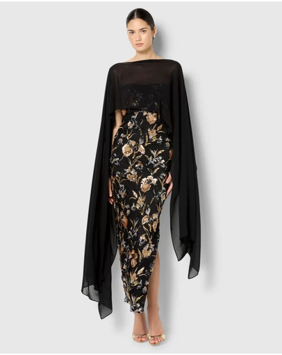 Montique - Angeline Chiffon Overlay Wrap