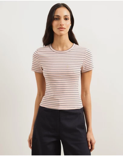 Atmos&Here - Layla Short Sleeve Stripe Tee