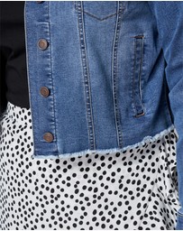 Sunday In The City - Chatterbox Crop Denim Jacket