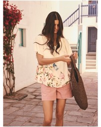 NEXT - Short Sleeve Tie Neck Bardot Top