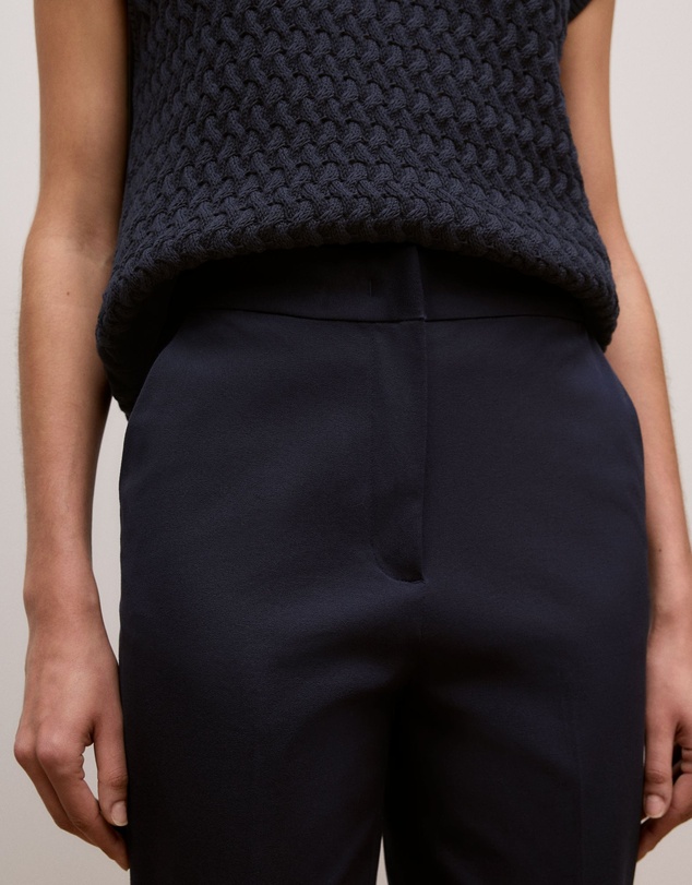 Trenery - Cotton Bi-stretch Pant in Night Sky