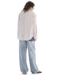 THE TALES - Half n Half Illustrated Muse Stripe Shirt