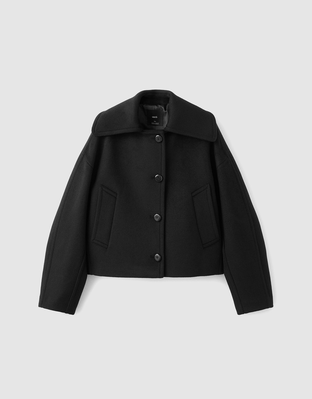 M.N.G - Wool Jacket With Shirt Collar