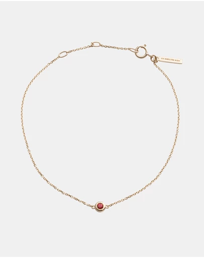 Kirstin Ash - Petite Birthstone Bracelet January Garnet