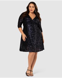 Pink Dusk by Curve Project - Are You Jelly Sequin Dress