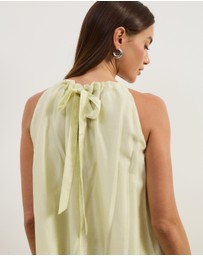 Atmos&Here - Paloma Voile Cut Away Tie Mini Dress