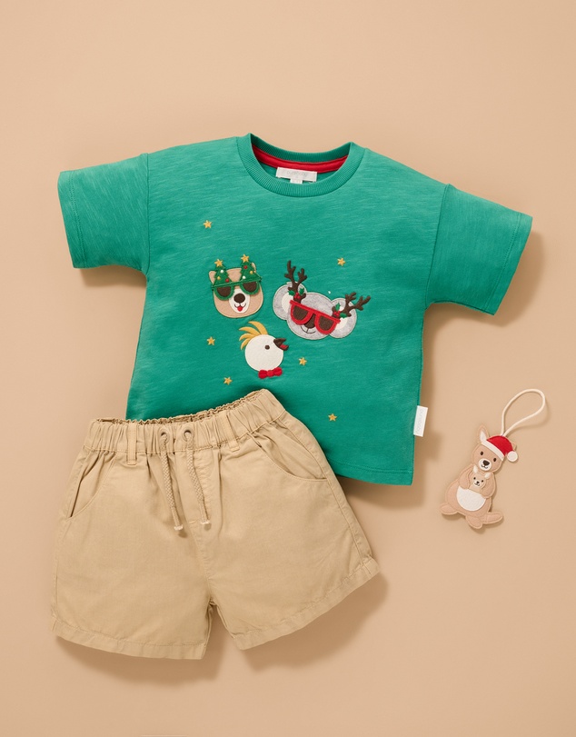 Purebaby - Christmas Party Tee-Kids-Babies