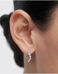 PDPAOLA - Diamonds and White Gold Venus Stud Earrings