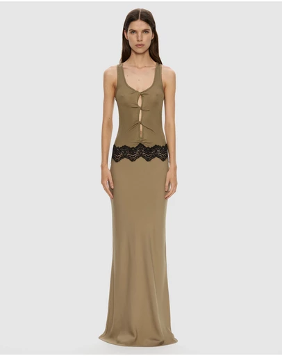 Christopher Esber - Open Twist Verner Lace Tank Dress