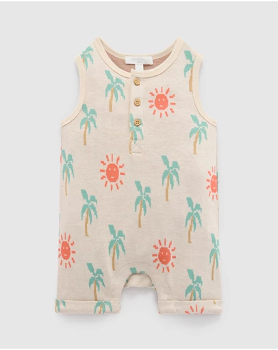Purebaby - Jacquard Onesie -Kids-Babies