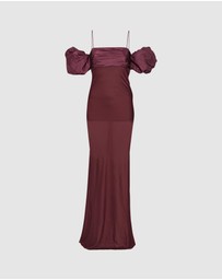 ROTATE - Chiffon Puff Sleeve Dress