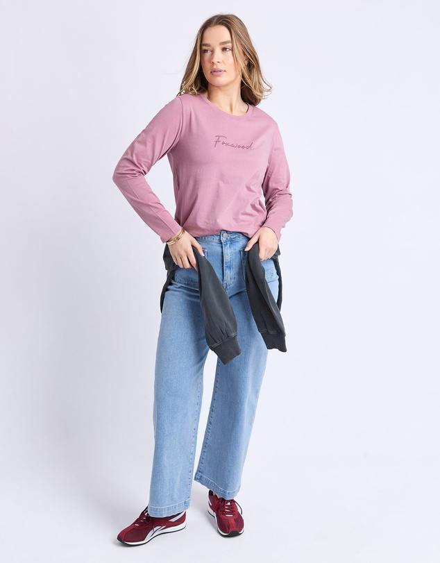Foxwood - Signature Long Sleeve Tee Dusty Rose